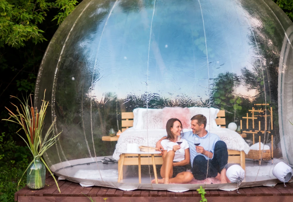 stay in a bubble tent